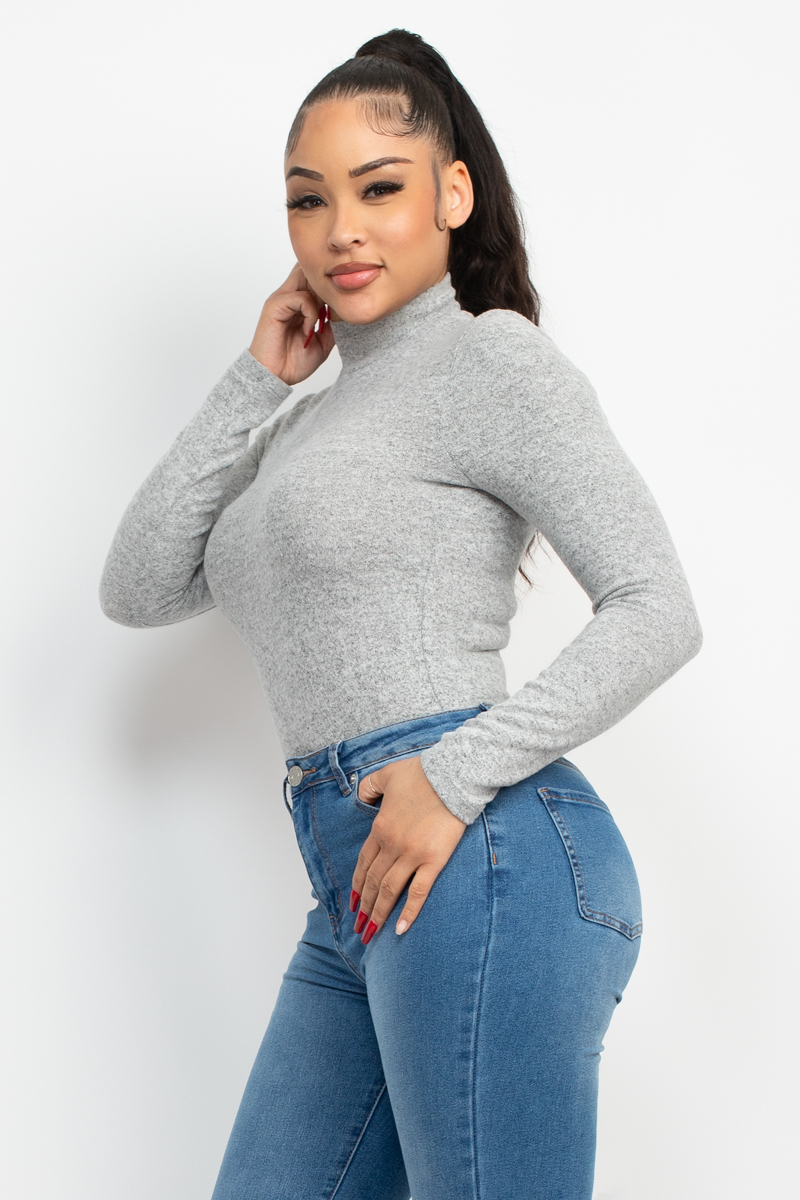 Mock Neck Long Sleeve Top - Image 3
