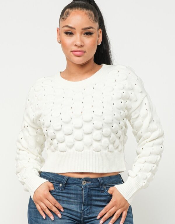 Checker Sweater Top