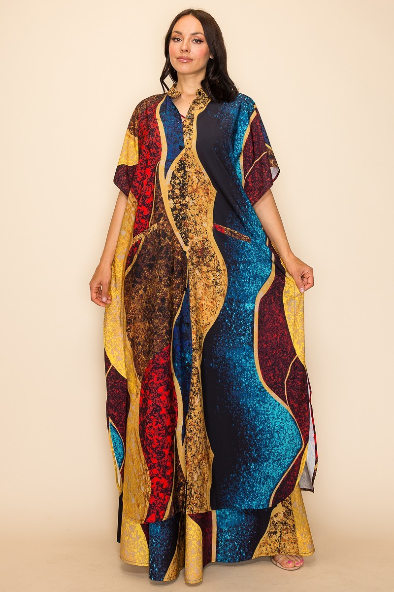 Printed Wide Pants Set - Image 5