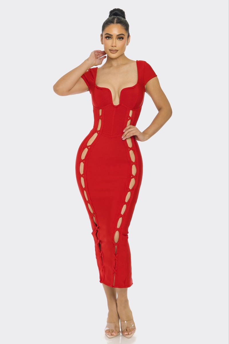 Bandage Midi Dress - Image 3