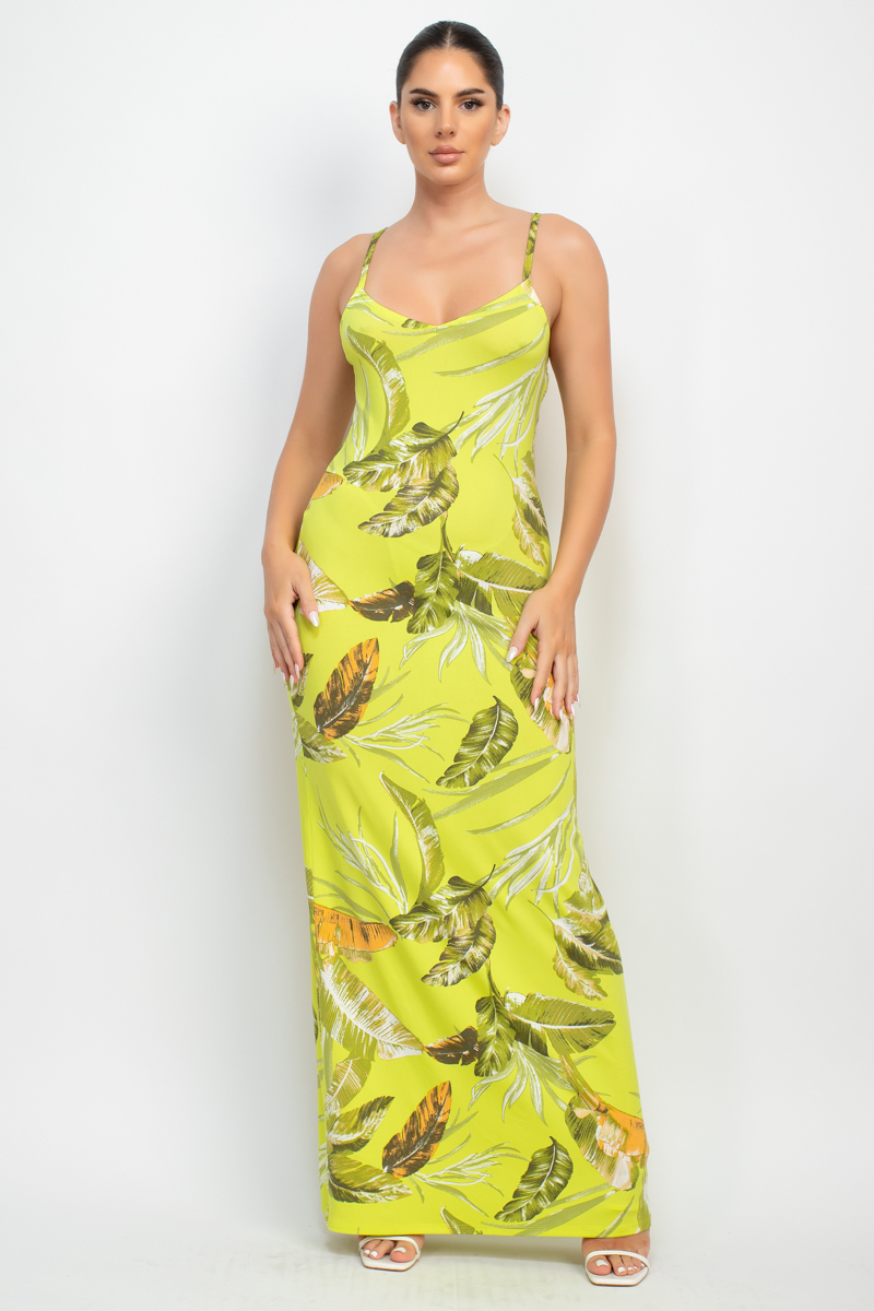 Scoop Tropical Print Maxi Dress - Image 5