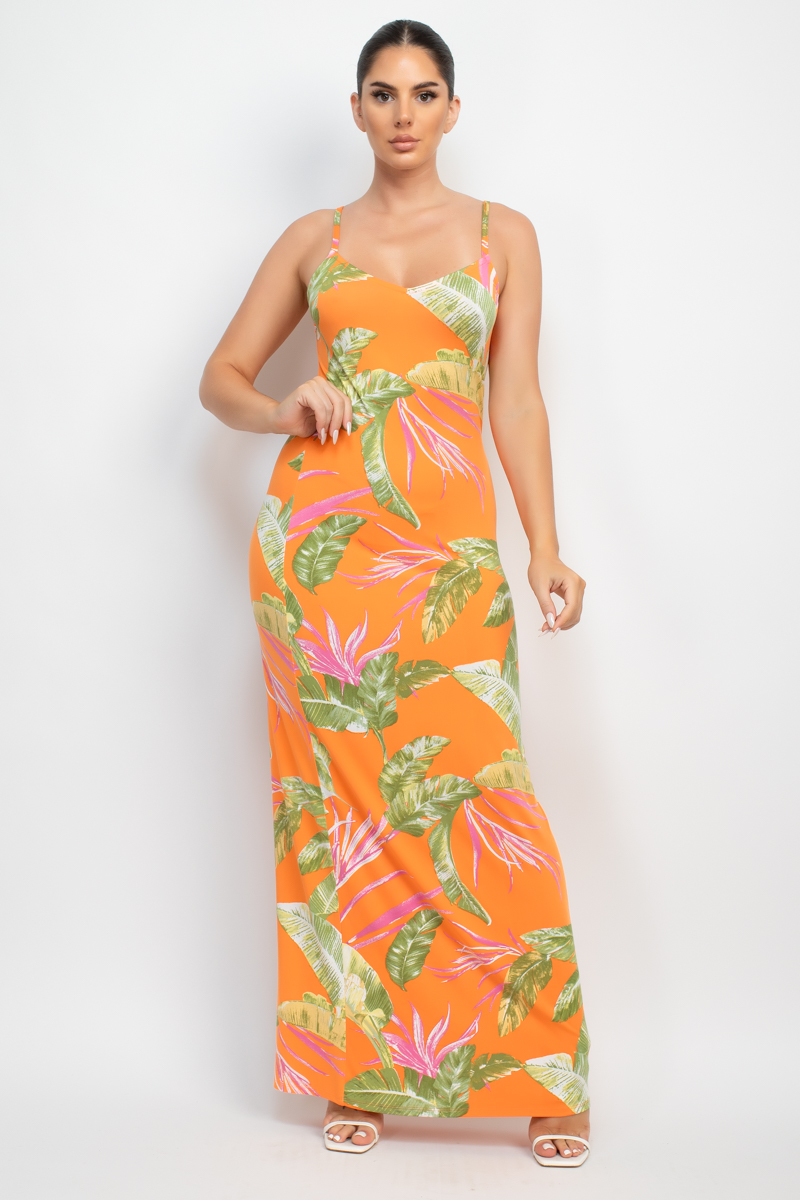 Scoop Tropical Print Maxi Dress - Image 2