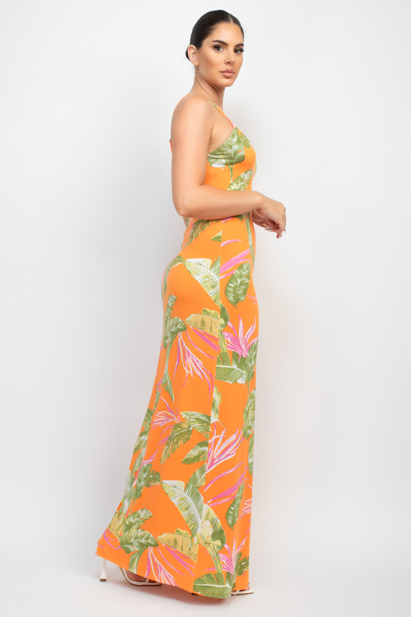 Scoop Tropical Print Maxi Dress - Image 3