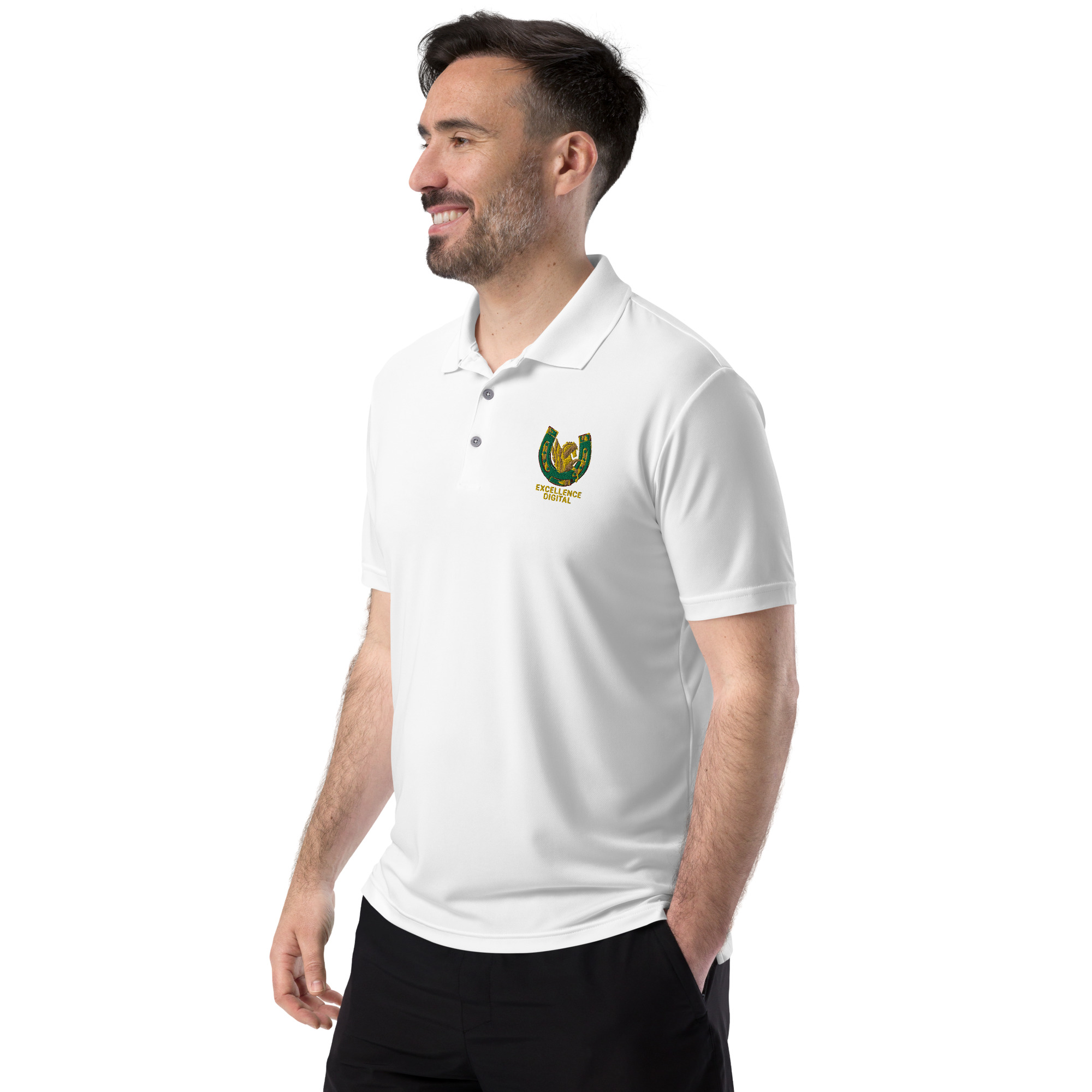Excellence Digital Embroidery Adidas Performance Polo Shirt - Image 3