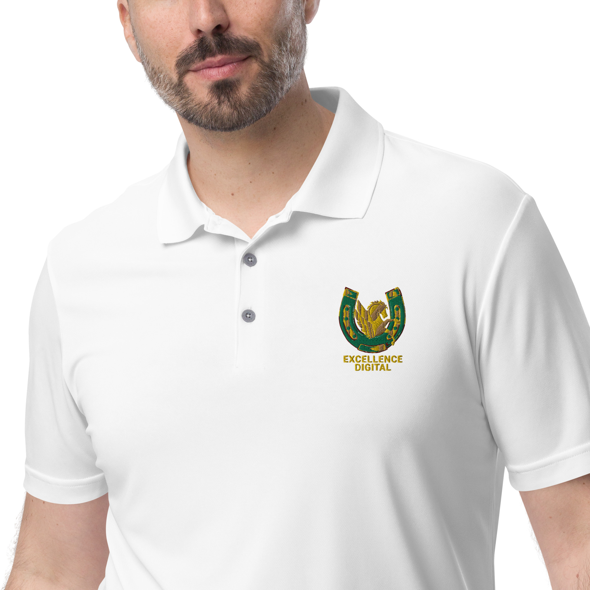 Excellence Digital Embroidery Adidas Performance Polo Shirt - Image 2