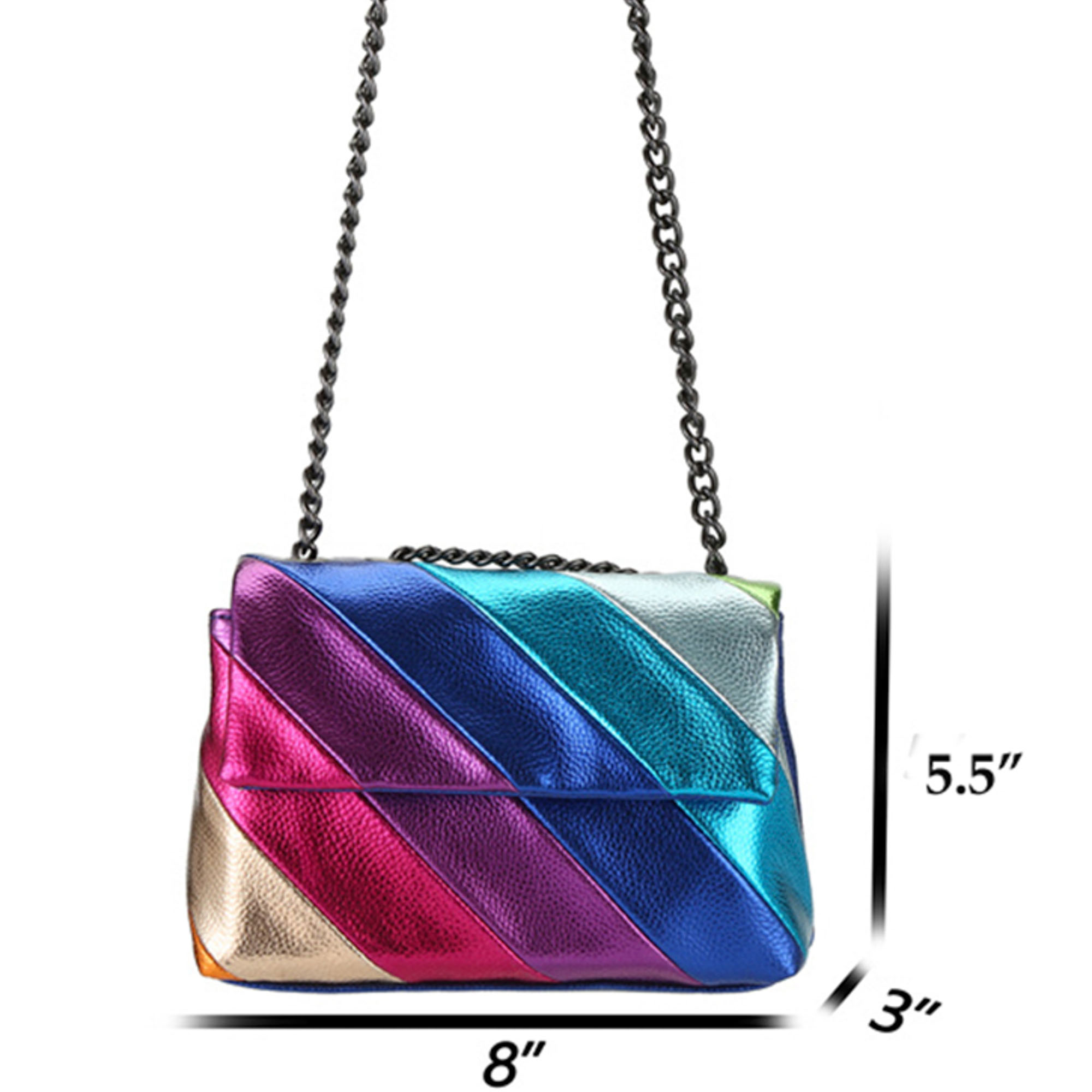 Metallic Color Crossbody Bag - Image 3