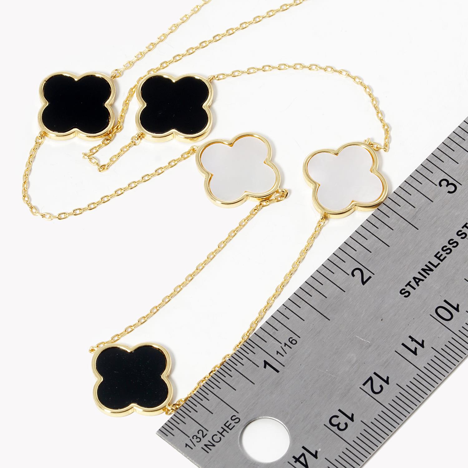 Clover Charm Station Necklace - Image 4