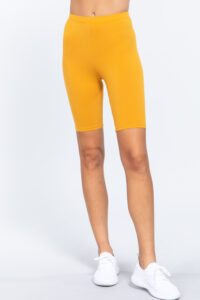 Cotton Jersey Short Leggings yellow