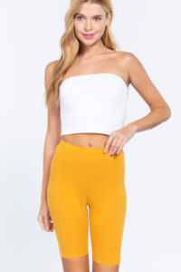 Cotton Jersey Short Leggings yellow