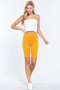 Cotton Jersey Short Leggings yellow