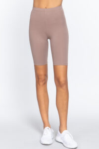 Cotton Jersey Short Leggings light brown