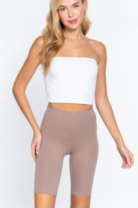 Cotton Jersey Short Leggings light brown