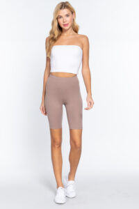 Cotton Jersey Short Leggings light brown