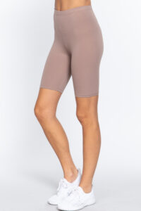 Cotton Jersey Short Leggings light brown