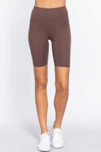 Cotton Jersey Short Leggings brown
