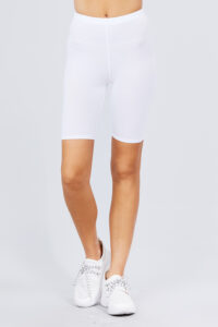Cotton Jersey Short Leggings white